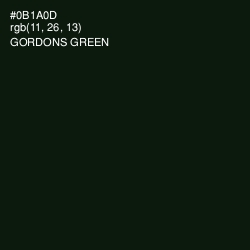 #0B1A0D - Gordons Green Color Image